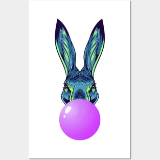 Purple Bubblegum Rabbit Posters and Art